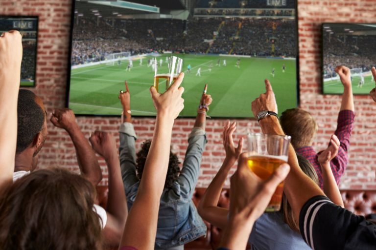 fans at a sports bar