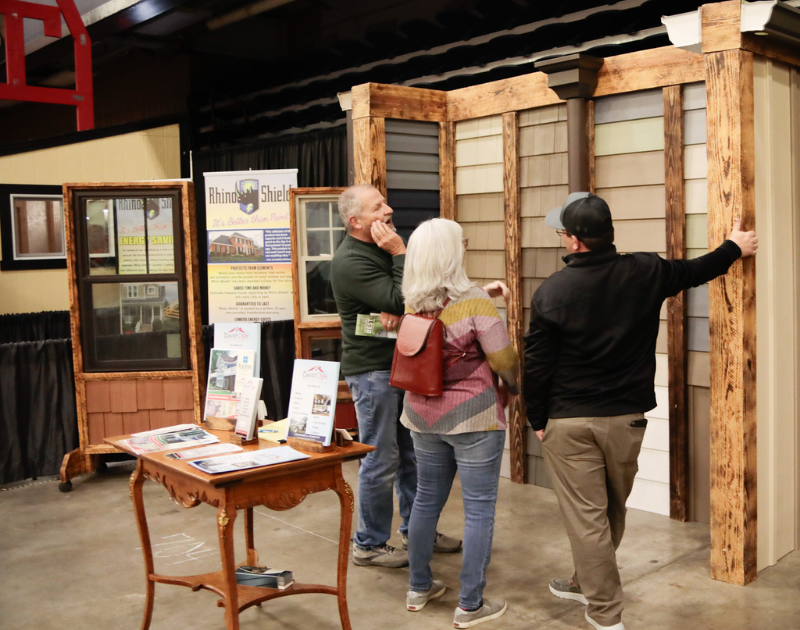 couple looking at doors