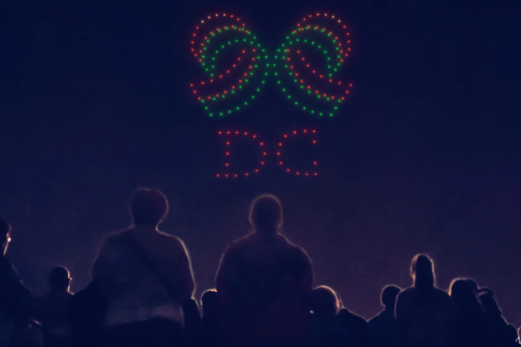 douglas county logo in drone show