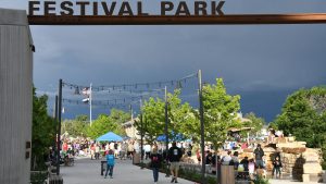 entrance to festival park in castle rock