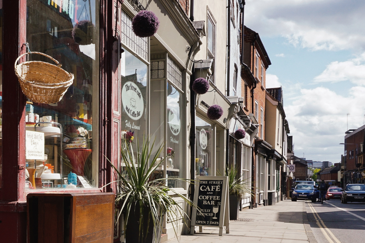 street lined with local stores
