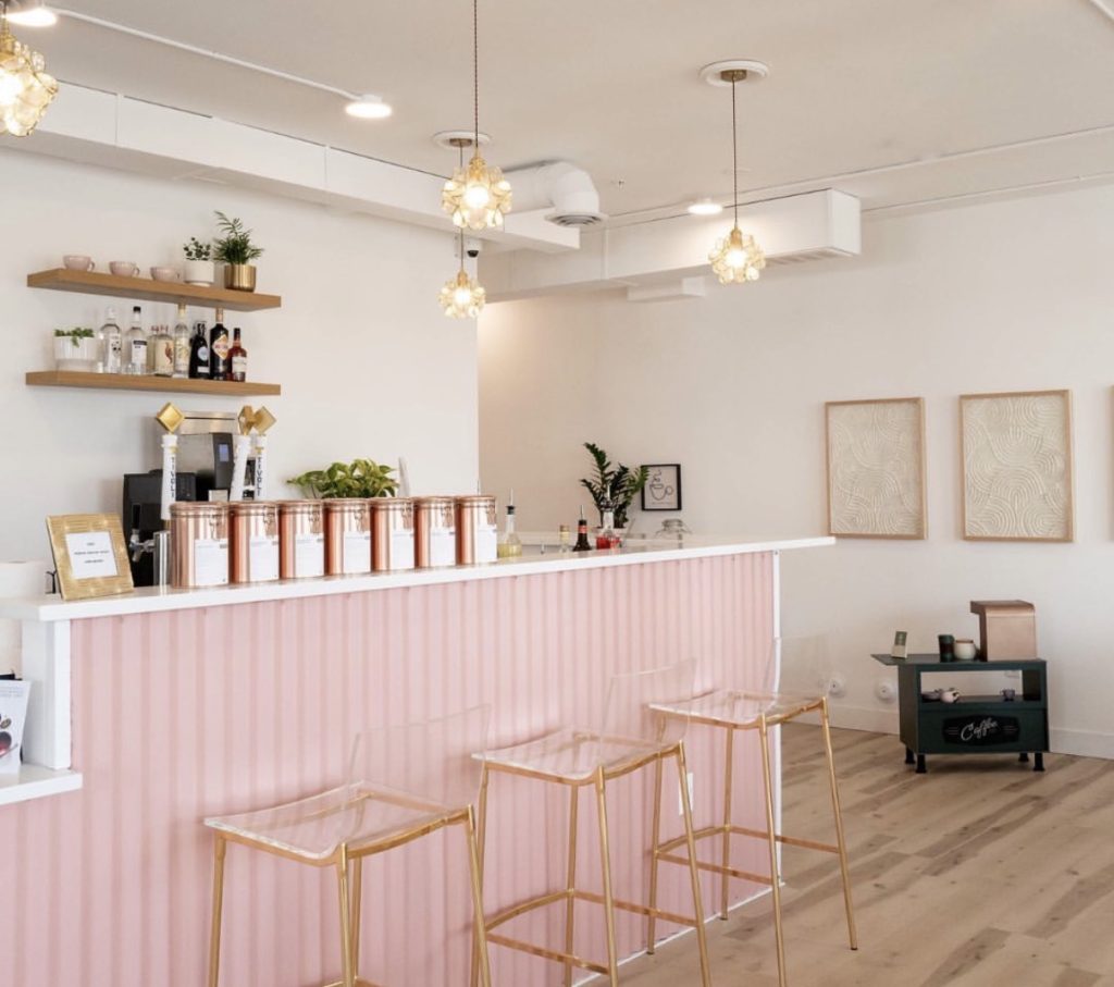 counter inside coffee shop