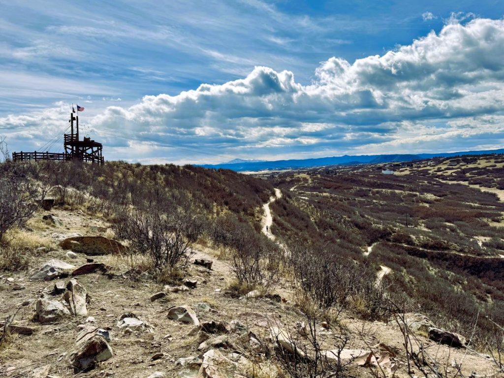 view from top of castle rock incline