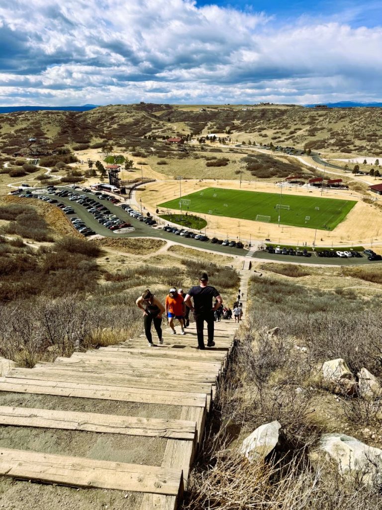 view from top of castle rock incline