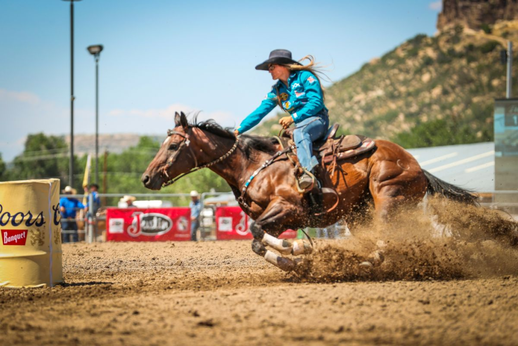 woman cowboy at rodeo