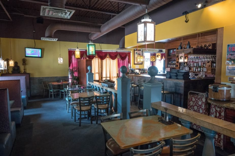inside of Indian restaurant
